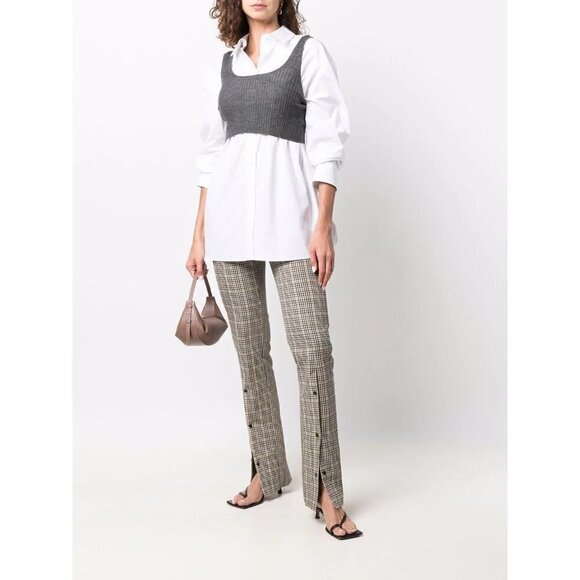 Loulou Studio Espanto Oversized Poplin Shirt in White Small New Womens Top - Picture 1 of 14